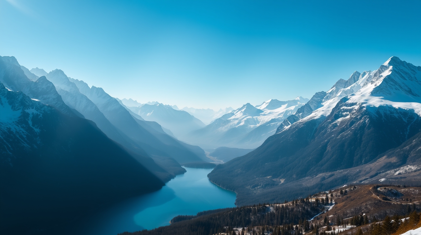 Mountain landscape with a lake